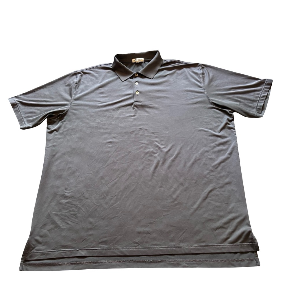Peter Millar Summer Comfort Polo Shirt Mens XXL Gray Golf Performance